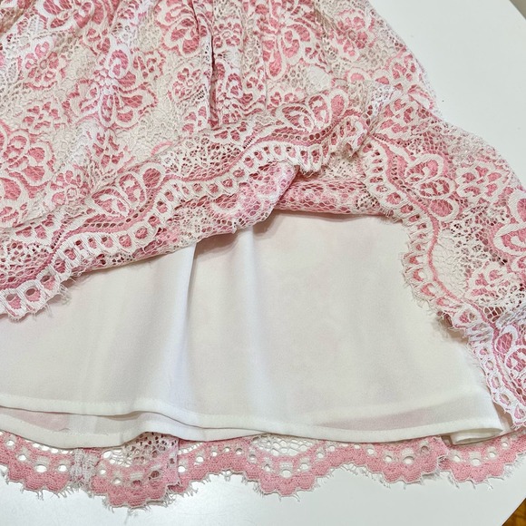 NBD Revolve Lace Babydoll Dress Womens M Short‎ Strapless Minidress Floral Y2K - Picture 6 of 8